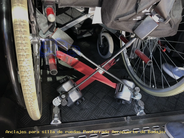 Anclajes silla de ruedas Ponferrada Aeropuerto de Badajoz